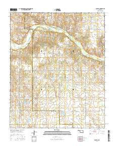 Russell Oklahoma Current topographic map, 1:24000 scale, 7.5 X 7.5 Minute, Year 2016