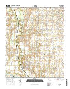 Ryan Oklahoma Current topographic map, 1:24000 scale, 7.5 X 7.5 Minute, Year 2016
