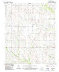 Ryan NE Oklahoma Historical topographic map, 1:24000 scale, 7.5 X 7.5 Minute, Year 1987