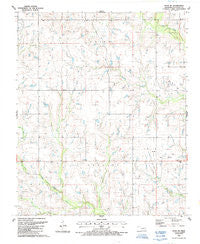 Ryan NE Oklahoma Historical topographic map, 1:24000 scale, 7.5 X 7.5 Minute, Year 1987