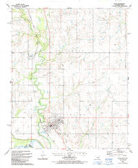 Ryan Oklahoma Historical topographic map, 1:24000 scale, 7.5 X 7.5 Minute, Year 1987