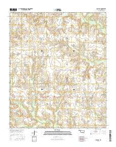 Ryan NE Oklahoma Current topographic map, 1:24000 scale, 7.5 X 7.5 Minute, Year 2016