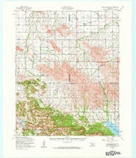 Saddle Mountain Oklahoma Historical topographic map, 1:62500 scale, 15 X 15 Minute, Year 1956