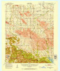 Saddle Mountain Oklahoma Historical topographic map, 1:62500 scale, 15 X 15 Minute, Year 1950