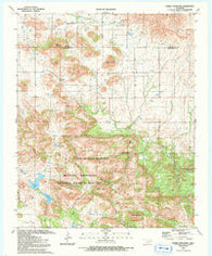Saddle Mountain Oklahoma Historical topographic map, 1:24000 scale, 7.5 X 7.5 Minute, Year 1991
