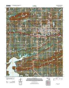 Sallisaw Oklahoma Historical topographic map, 1:24000 scale, 7.5 X 7.5 Minute, Year 2012