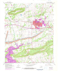 Sallisaw Oklahoma Historical topographic map, 1:24000 scale, 7.5 X 7.5 Minute, Year 1967