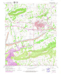 Sallisaw Oklahoma Historical topographic map, 1:24000 scale, 7.5 X 7.5 Minute, Year 1967