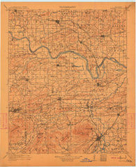 Sallisaw Oklahoma Historical topographic map, 1:125000 scale, 30 X 30 Minute, Year 1911