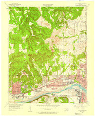 Sand Springs Oklahoma Historical topographic map, 1:24000 scale, 7.5 X 7.5 Minute, Year 1956
