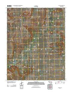 Sanders Oklahoma Historical topographic map, 1:24000 scale, 7.5 X 7.5 Minute, Year 2013
