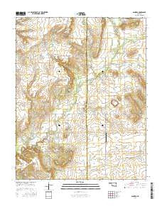 Sanders Oklahoma Current topographic map, 1:24000 scale, 7.5 X 7.5 Minute, Year 2016