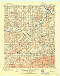 Sans Bois Oklahoma Historical topographic map, 1:125000 scale, 30 X 30 Minute, Year 1909
