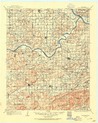 Sans Bois Oklahoma Historical topographic map, 1:125000 scale, 30 X 30 Minute, Year 1909