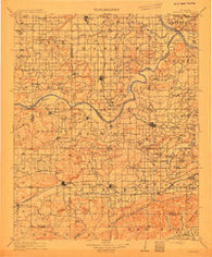 Sansbois Oklahoma Historical topographic map, 1:125000 scale, 30 X 30 Minute, Year 1911
