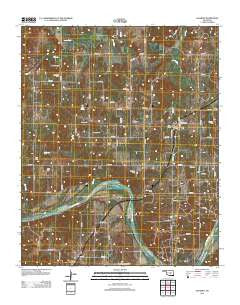 Sasakwa Oklahoma Historical topographic map, 1:24000 scale, 7.5 X 7.5 Minute, Year 2012