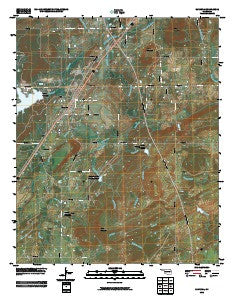 Savanna Oklahoma Historical topographic map, 1:24000 scale, 7.5 X 7.5 Minute, Year 2010