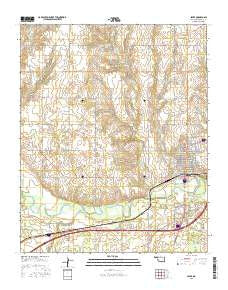 Sayre Oklahoma Current topographic map, 1:24000 scale, 7.5 X 7.5 Minute, Year 2016
