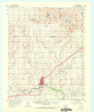Sayre Oklahoma Historical topographic map, 1:62500 scale, 15 X 15 Minute, Year 1960