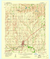Sayre Oklahoma Historical topographic map, 1:62500 scale, 15 X 15 Minute, Year 1960