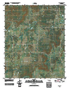 Scipio Oklahoma Historical topographic map, 1:24000 scale, 7.5 X 7.5 Minute, Year 2010
