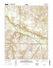 Seiling Oklahoma Current topographic map, 1:24000 scale, 7.5 X 7.5 Minute, Year 2016