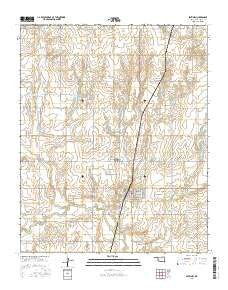 Sentinel Oklahoma Current topographic map, 1:24000 scale, 7.5 X 7.5 Minute, Year 2016