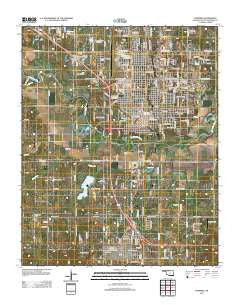 Shawnee Oklahoma Historical topographic map, 1:24000 scale, 7.5 X 7.5 Minute, Year 2013