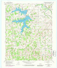 Shawnee Reservoir Oklahoma Historical topographic map, 1:24000 scale, 7.5 X 7.5 Minute, Year 1966