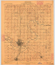 Shawnee Oklahoma Historical topographic map, 1:62500 scale, 15 X 15 Minute, Year 1909