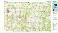 Shawnee Oklahoma Historical topographic map, 1:100000 scale, 30 X 60 Minute, Year 1985