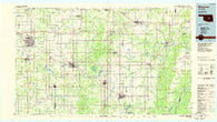 Shawnee Oklahoma Historical topographic map, 1:100000 scale, 30 X 60 Minute, Year 1985