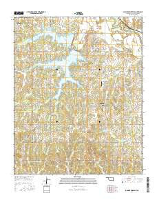 Shawnee Reservoir Oklahoma Current topographic map, 1:24000 scale, 7.5 X 7.5 Minute, Year 2016