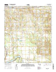 Shoals Oklahoma Current topographic map, 1:24000 scale, 7.5 X 7.5 Minute, Year 2016
