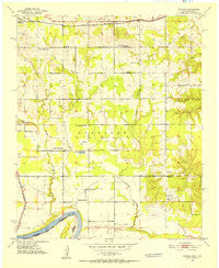 Shoals Oklahoma Historical topographic map, 1:24000 scale, 7.5 X 7.5 Minute, Year 1951