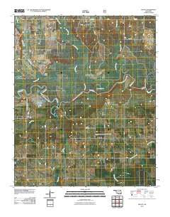 Shults Oklahoma Historical topographic map, 1:24000 scale, 7.5 X 7.5 Minute, Year 2010