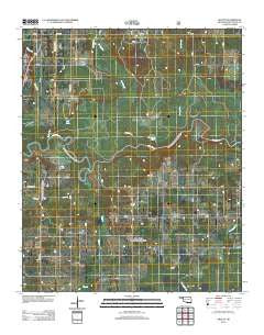 Shults Oklahoma Historical topographic map, 1:24000 scale, 7.5 X 7.5 Minute, Year 2012