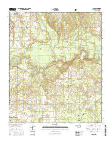 Shults Oklahoma Current topographic map, 1:24000 scale, 7.5 X 7.5 Minute, Year 2016