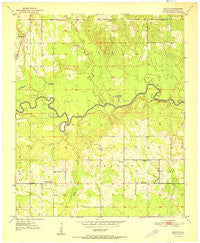 Shults Oklahoma Historical topographic map, 1:24000 scale, 7.5 X 7.5 Minute, Year 1951