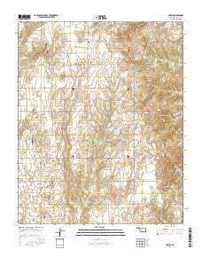 Sickles Oklahoma Current topographic map, 1:24000 scale, 7.5 X 7.5 Minute, Year 2016