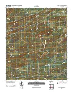Signal Mountain Oklahoma Historical topographic map, 1:24000 scale, 7.5 X 7.5 Minute, Year 2012