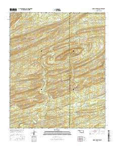 Signal Mountain Oklahoma Current topographic map, 1:24000 scale, 7.5 X 7.5 Minute, Year 2016