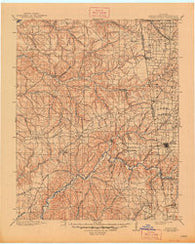 Siloam Springs Oklahoma Historical topographic map, 1:125000 scale, 30 X 30 Minute, Year 1904