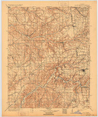 Siloam Springs Oklahoma Historical topographic map, 1:125000 scale, 30 X 30 Minute, Year 1904
