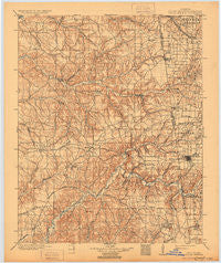 Siloam Springs Oklahoma Historical topographic map, 1:125000 scale, 30 X 30 Minute, Year 1904