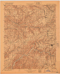 Siloam Springs Oklahoma Historical topographic map, 1:125000 scale, 30 X 30 Minute, Year 1904
