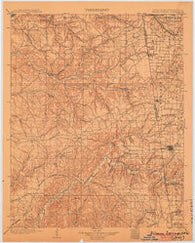 Siloam Springs Oklahoma Historical topographic map, 1:125000 scale, 30 X 30 Minute, Year 1904