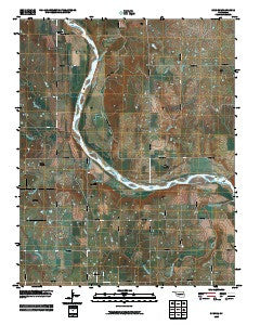 Skedee Oklahoma Historical topographic map, 1:24000 scale, 7.5 X 7.5 Minute, Year 2009