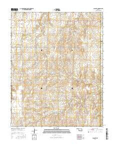 Slapout Oklahoma Current topographic map, 1:24000 scale, 7.5 X 7.5 Minute, Year 2016