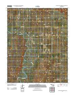 Sleeping Bear Creek SW Oklahoma Historical topographic map, 1:24000 scale, 7.5 X 7.5 Minute, Year 2012